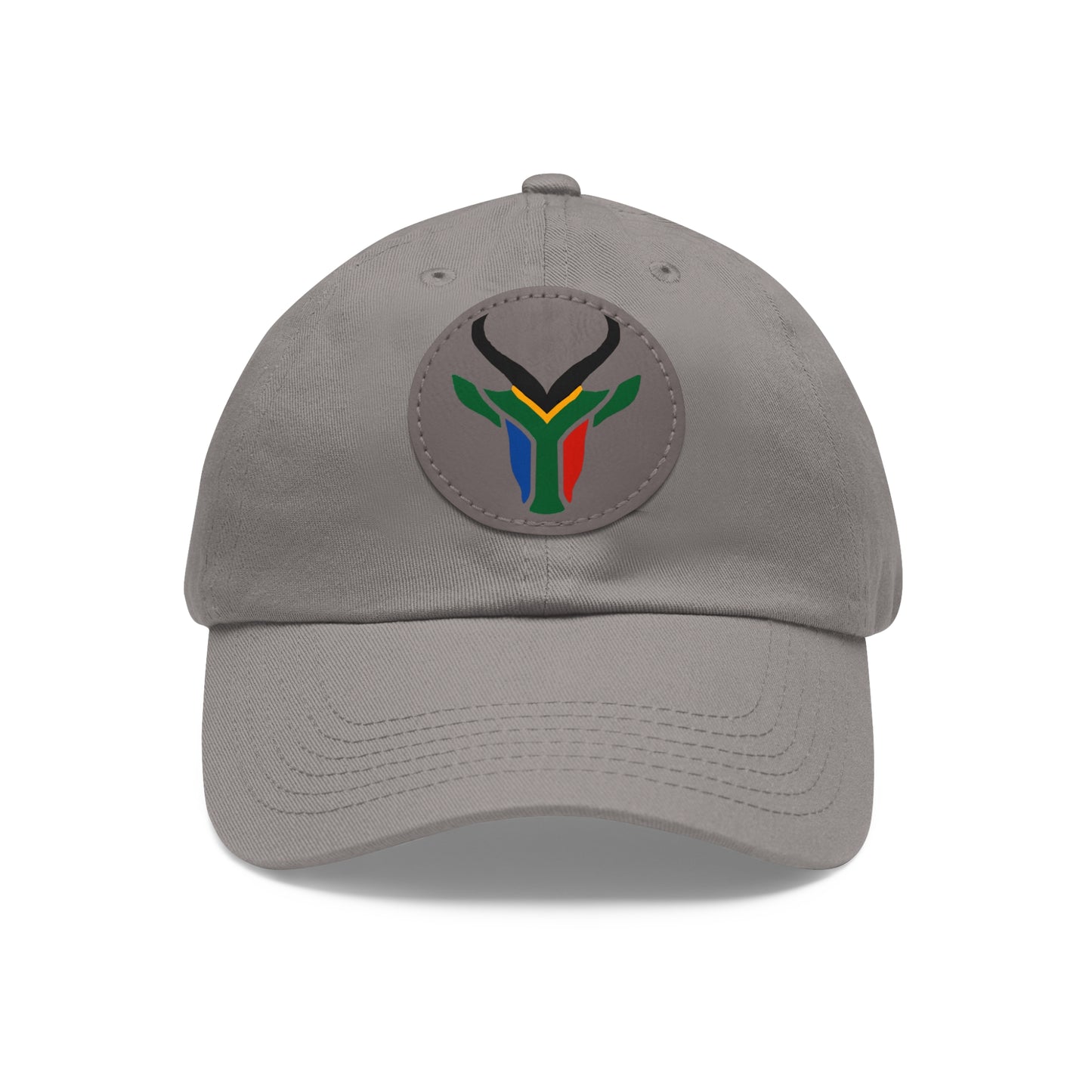 South African Bok Dad Hat with Leather Patch (Round)