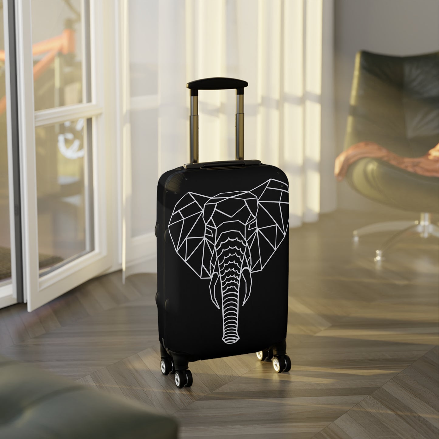 Elephant Origami Luggage Cover