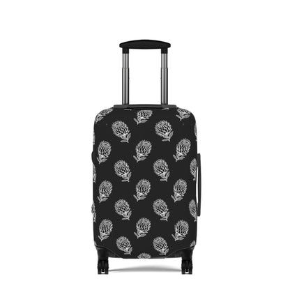 Protea Black and White Luggage Cover