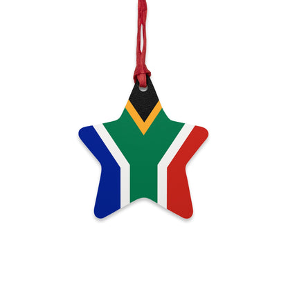 South African Flag Wooden Ornaments