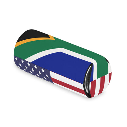 USA + South African Flag Can Cooler