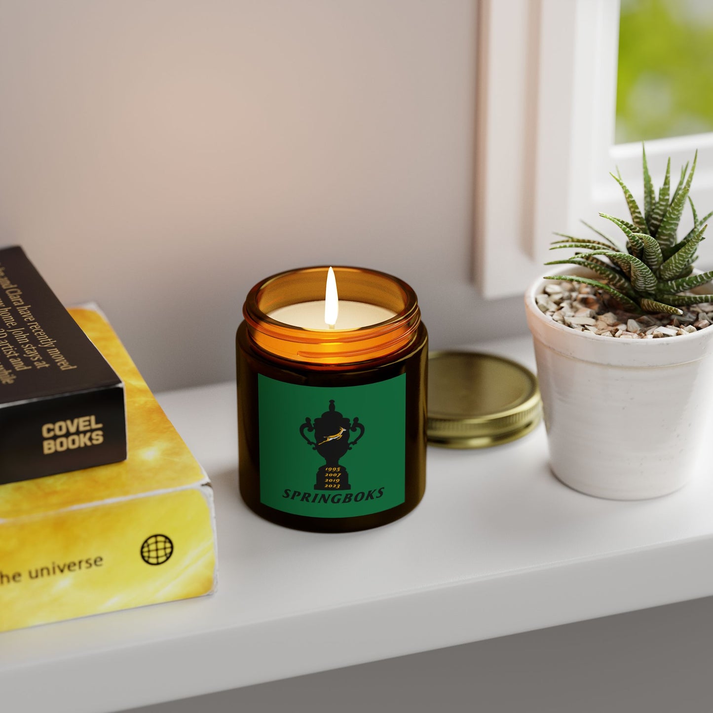 4 Trophies Bokke Scented Candles, Coconut Apricot Wax (4oz, 9oz)