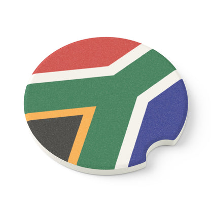 South African Flag Soapstone Car Coaster