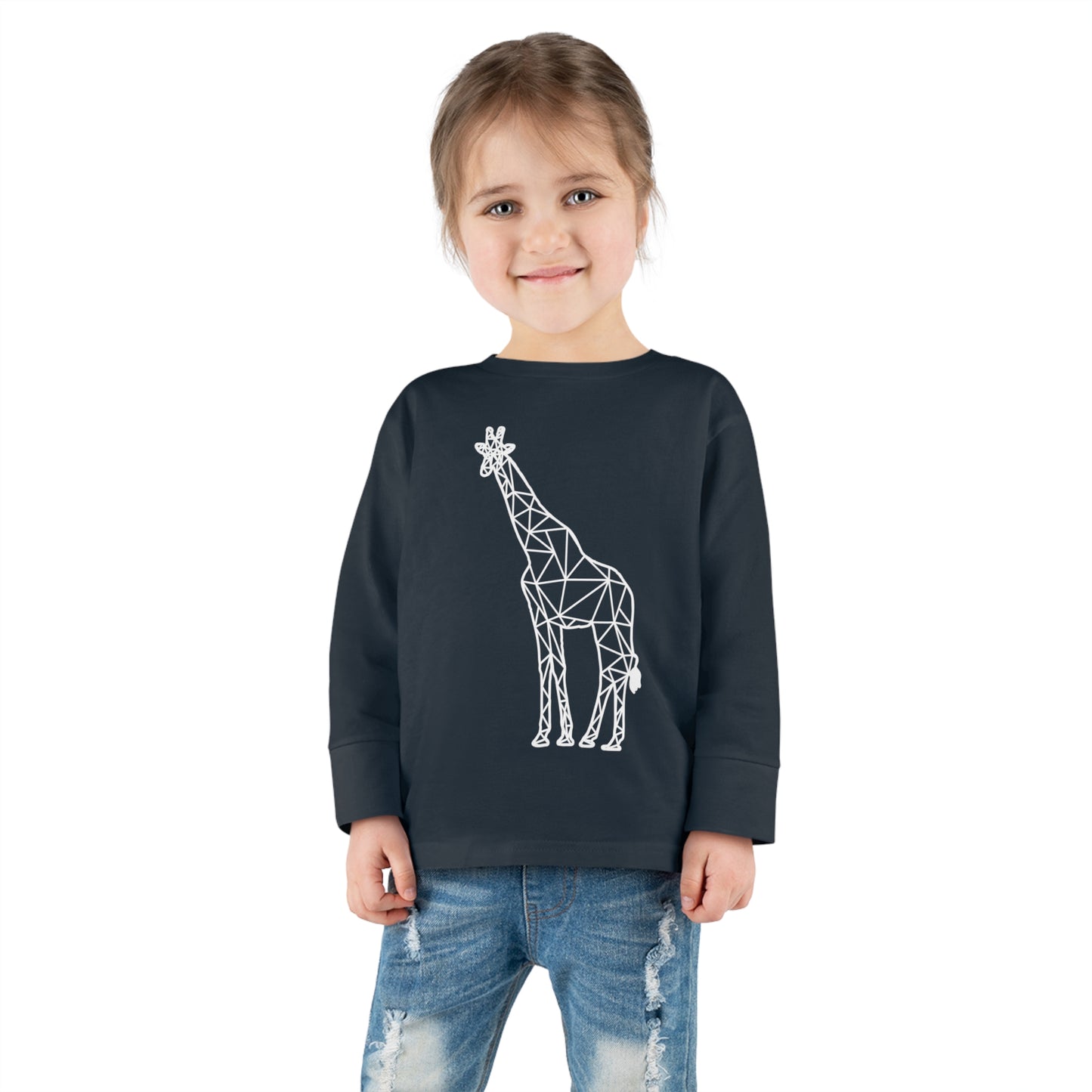 Giraffe Origami Toddler Long Sleeve Tee