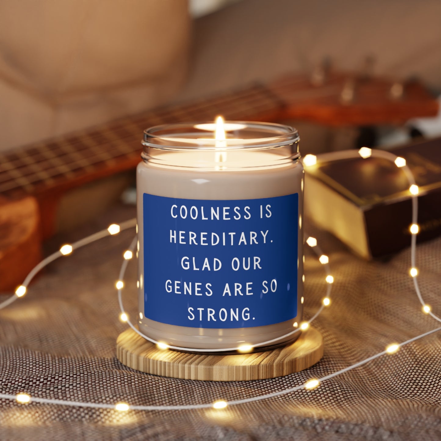 Coolness is hereditary Candle - Scented Soy, 9oz Blue