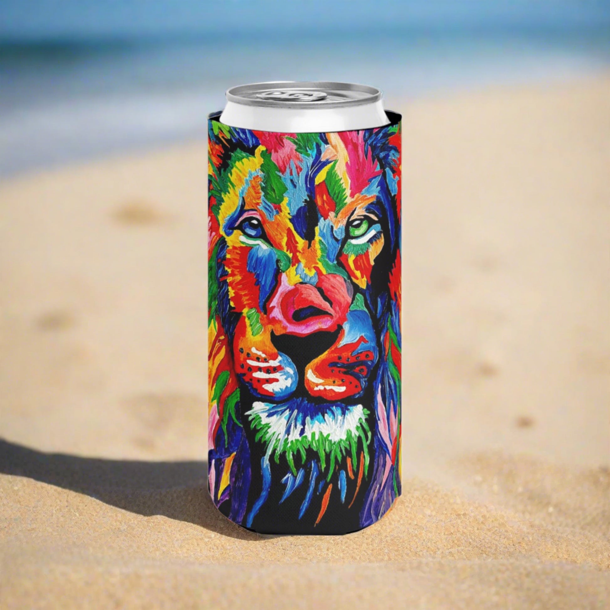 can cooler koozie lion