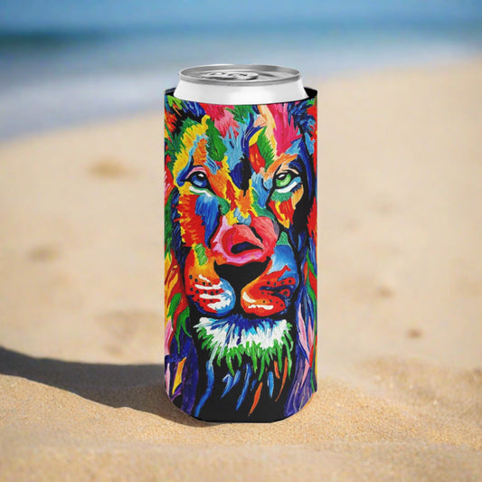 can cooler koozie lion