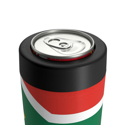 South African flag Stainless Steel Koozie / Can Holder