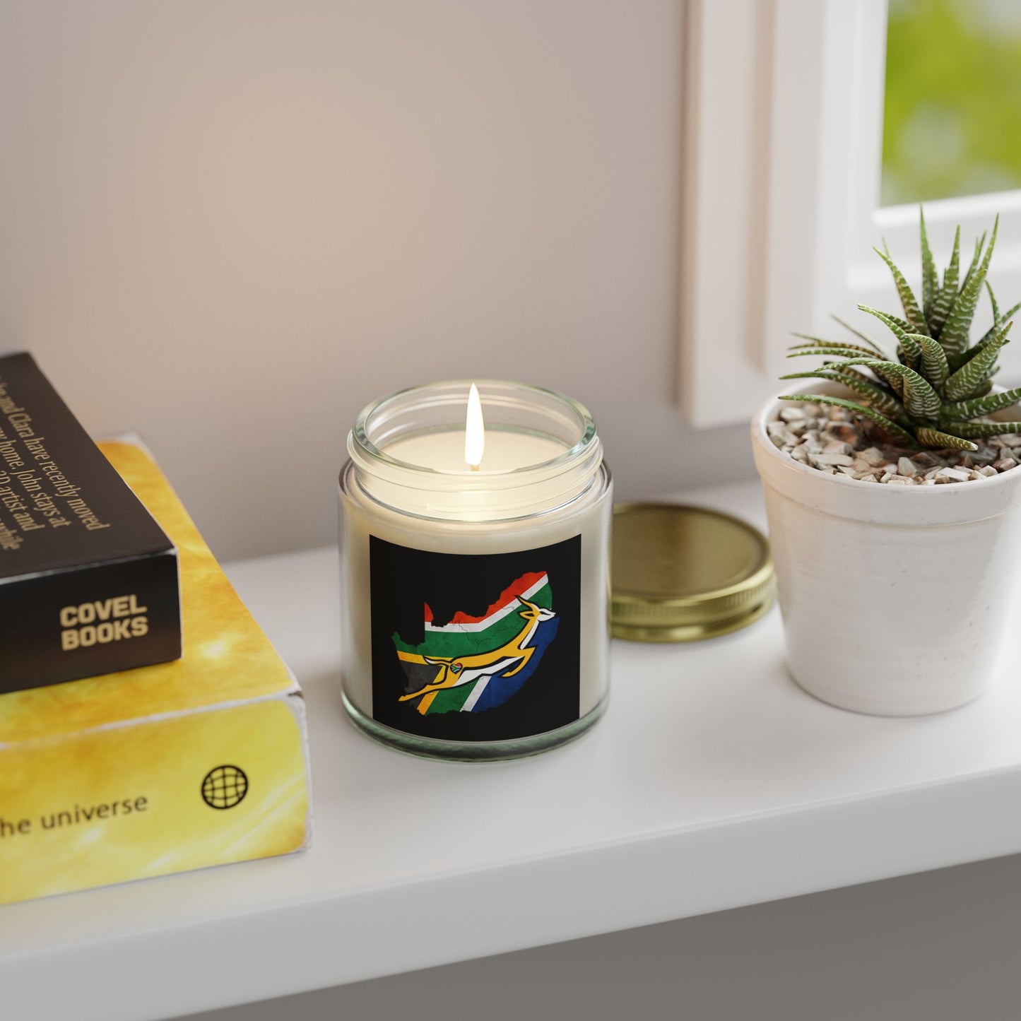 South African Bok Fan Scented Coconut Apricot Candles (4oz, 9oz)