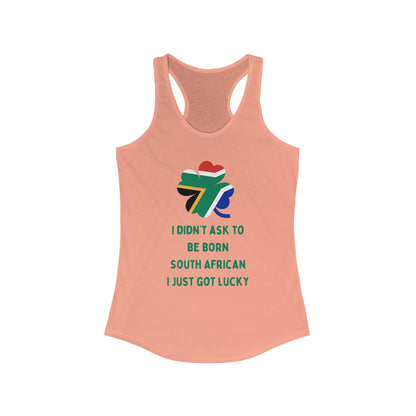 Born Lucky Women's Ideal Racerback Tank