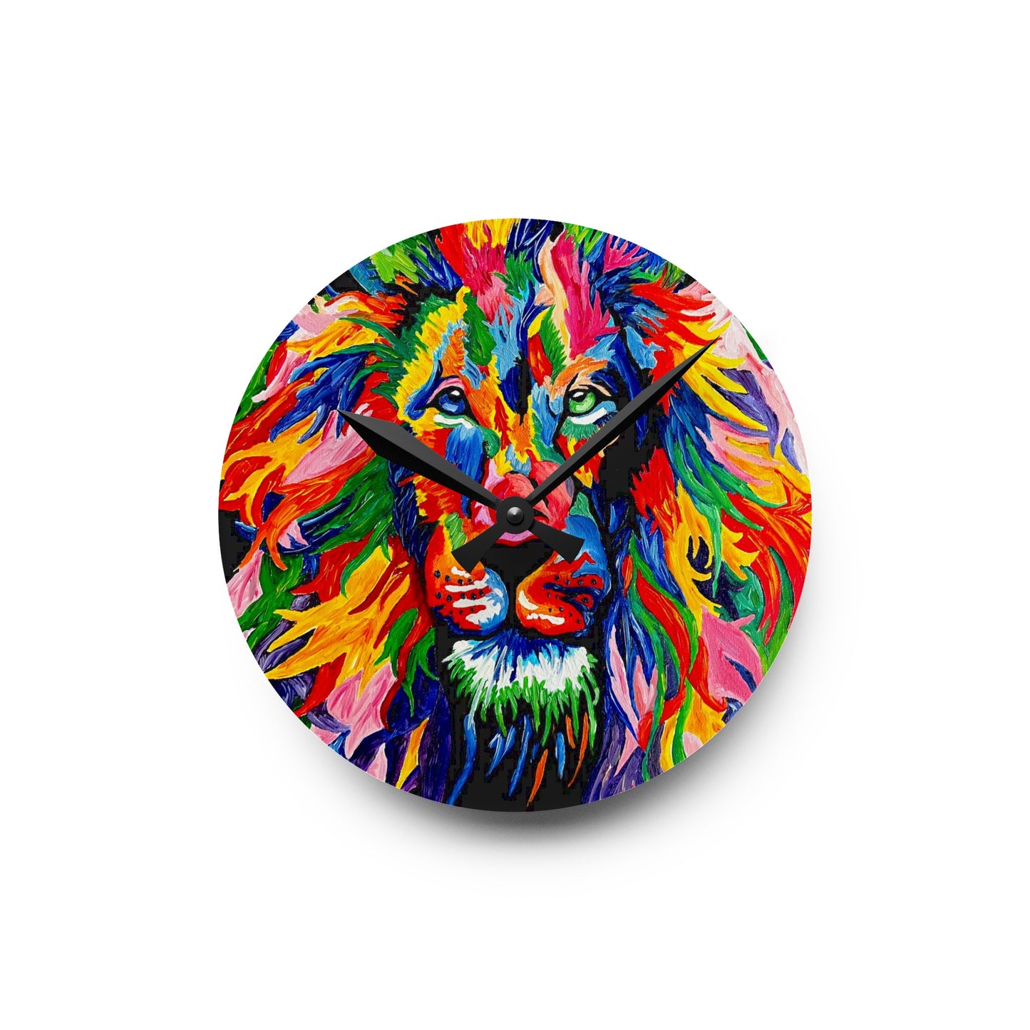 Rainbow Lion Acrylic Wall Clock