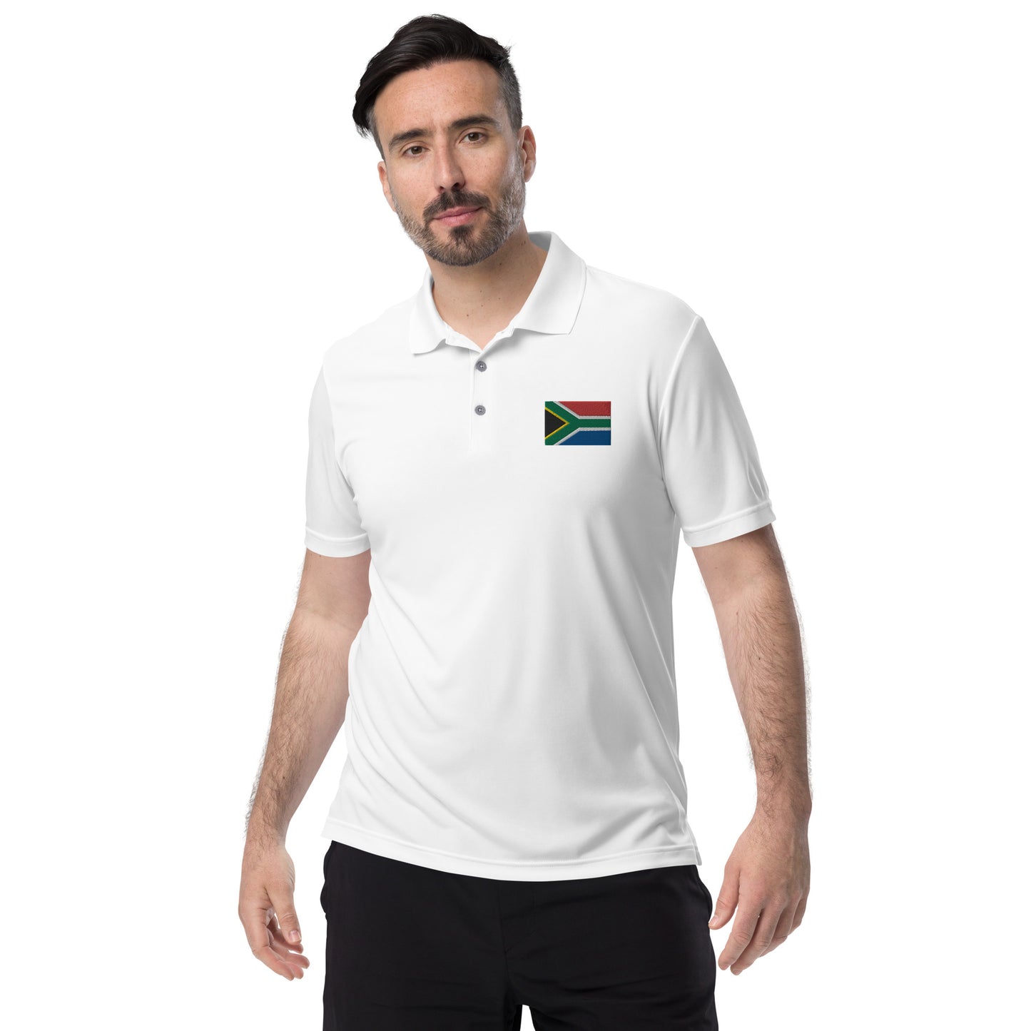 South African Flag adidas performance polo shirt