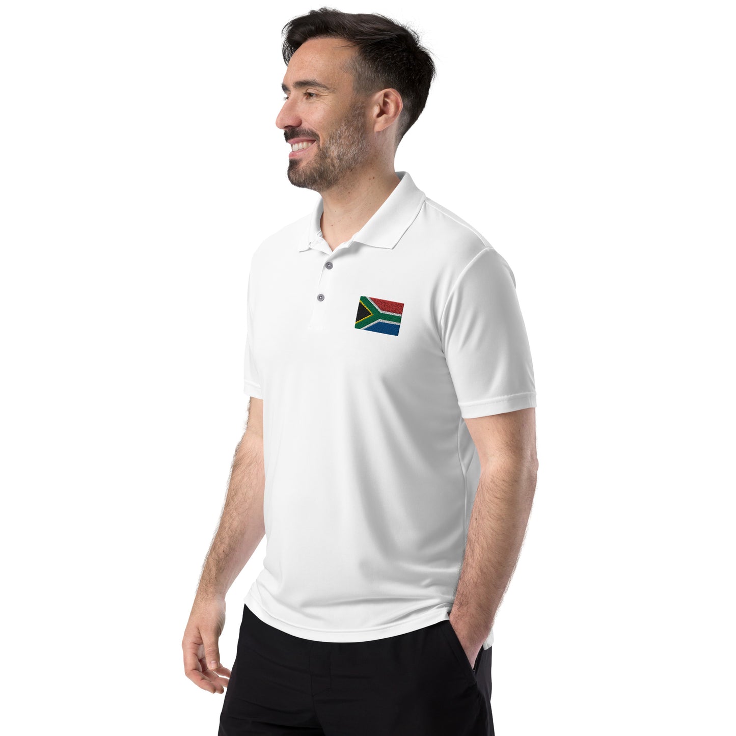 South African Flag adidas performance polo shirt