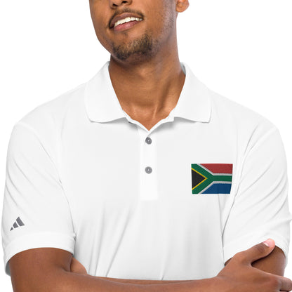 South African Flag adidas performance polo shirt