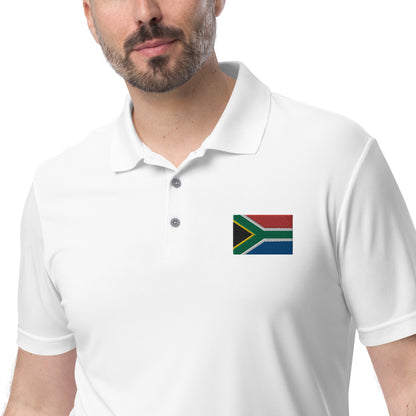 South African Flag adidas performance polo shirt