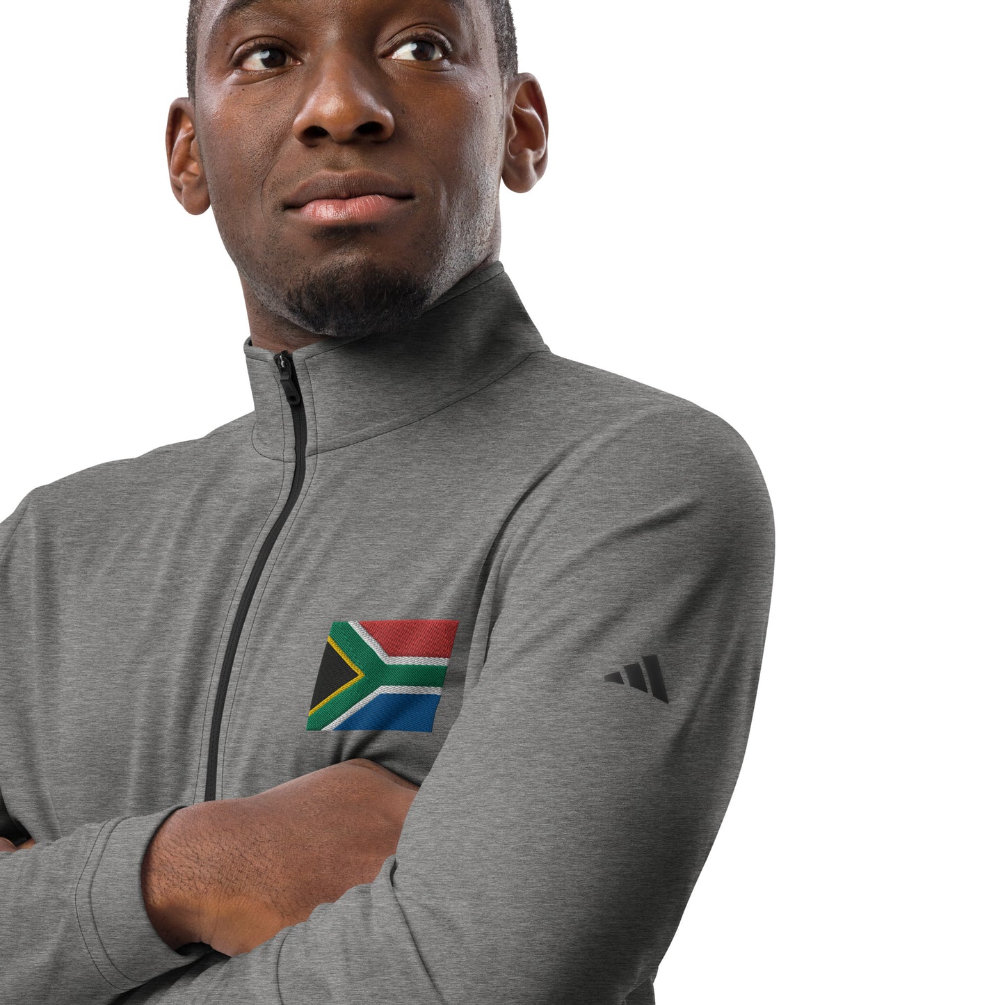 South African Flag Adidas Quarter zip pullover