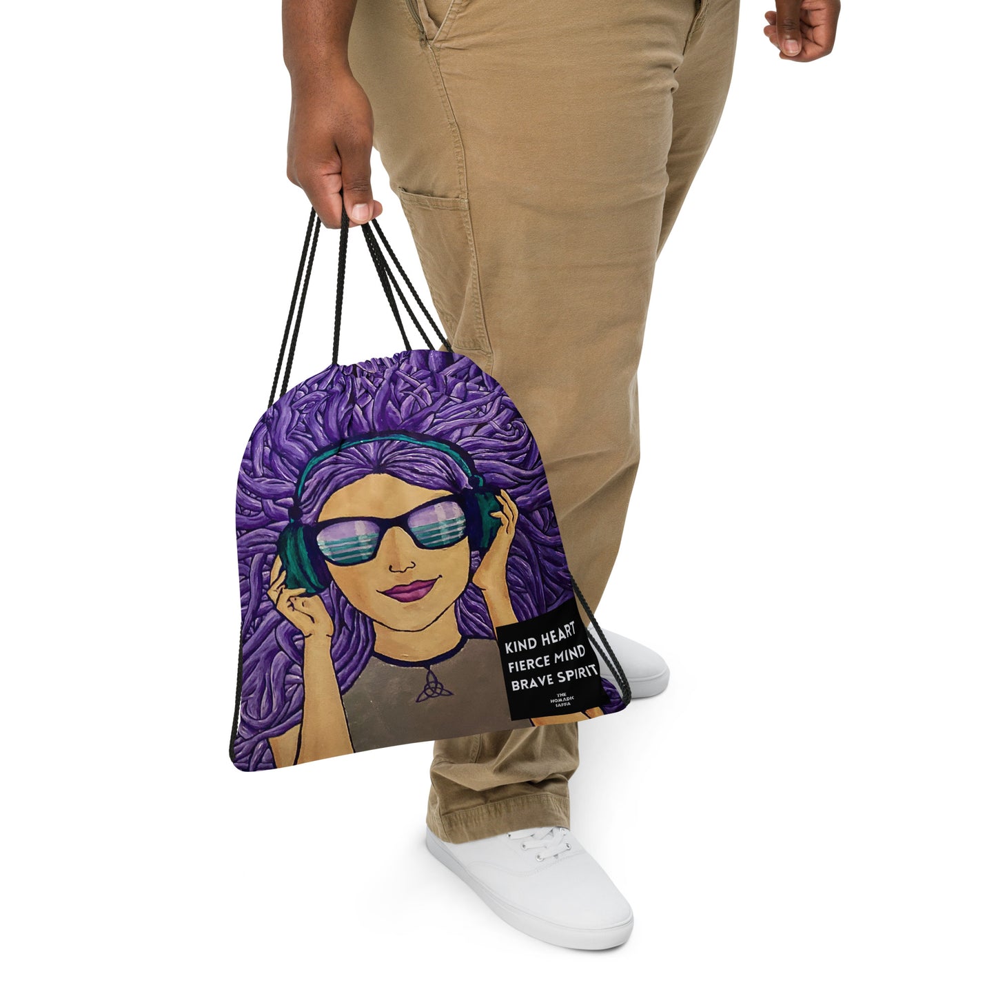 Vibin' Girl Drawstring bag