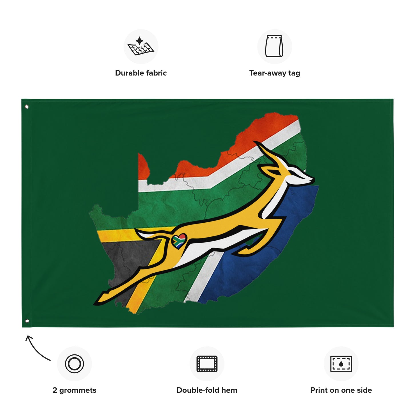 South African Springbok Custom Flag