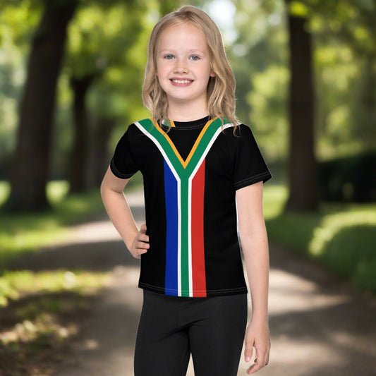 south african flag t-shirt kids