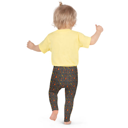 African Bushman & Wildlife Kid's Leggings - Gray