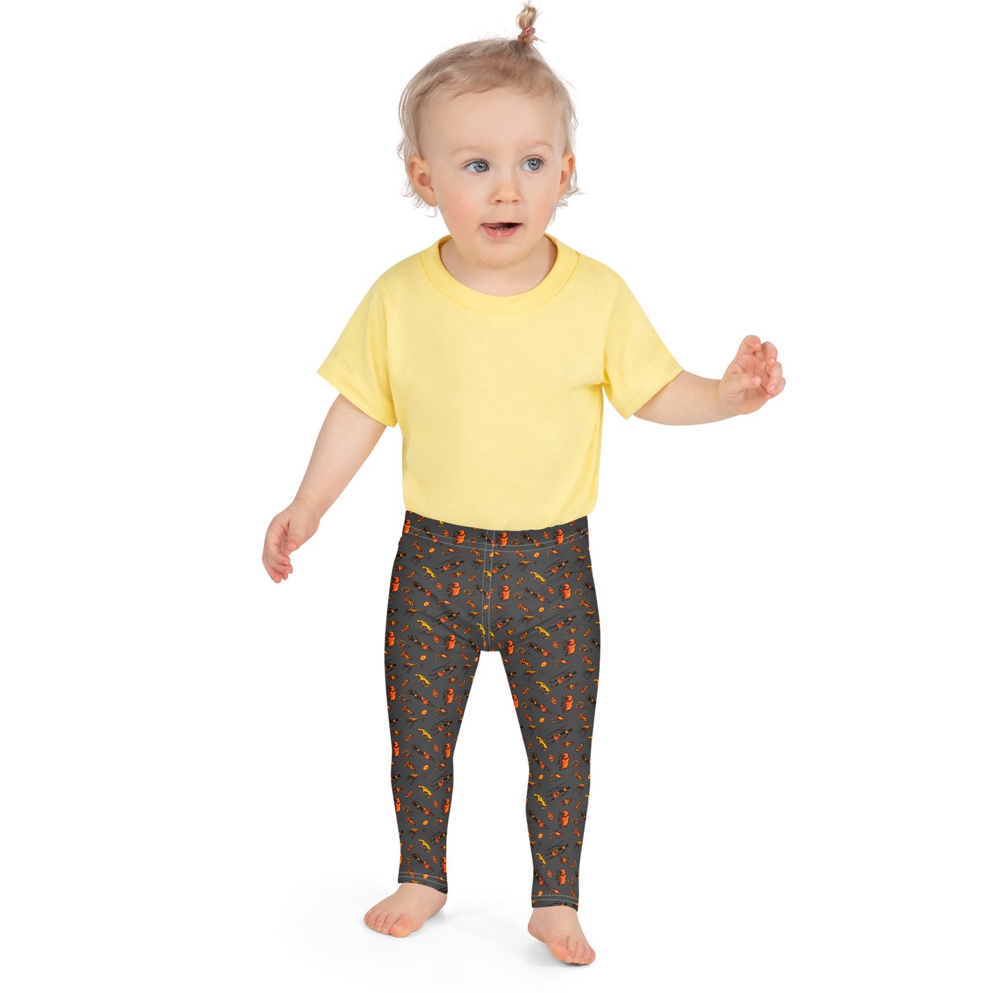 African Bushman & Wildlife Kid's Leggings - Gray