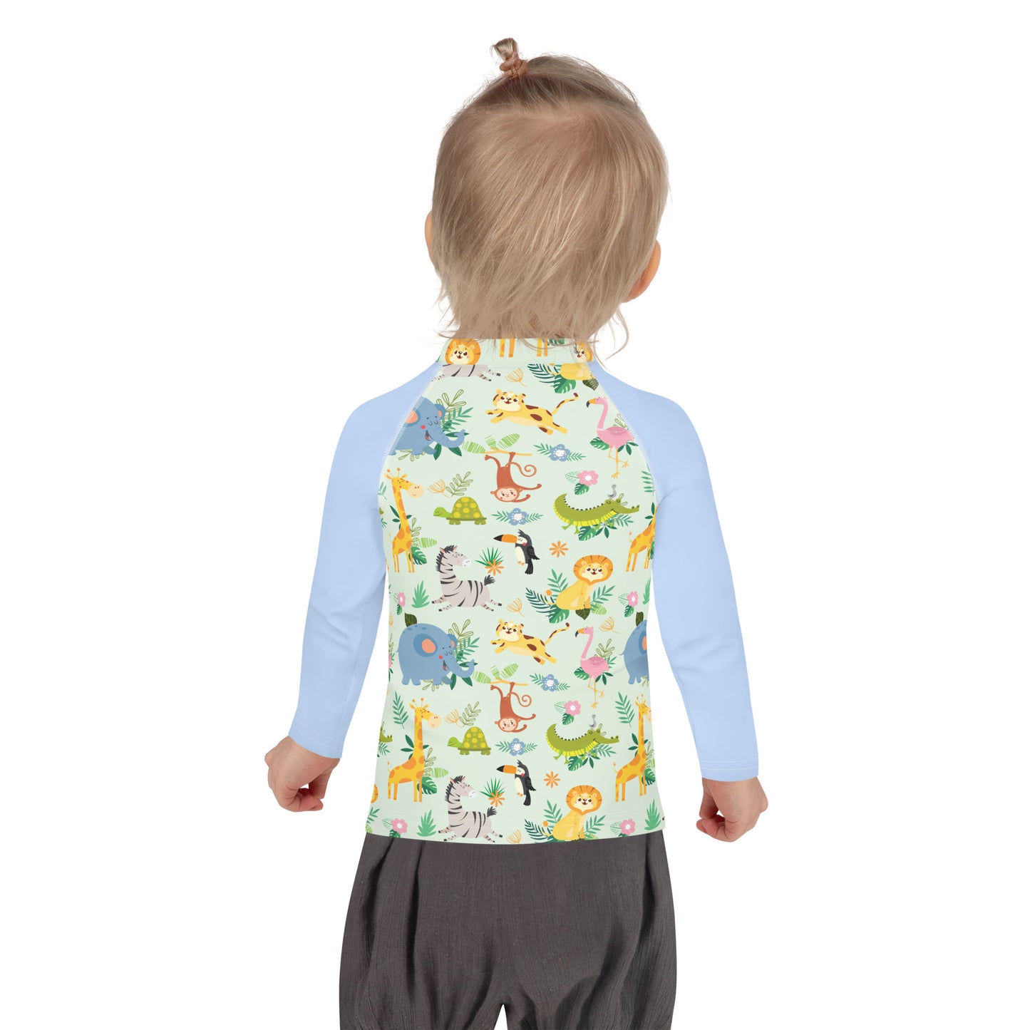 African Animals Kids Rash Guard