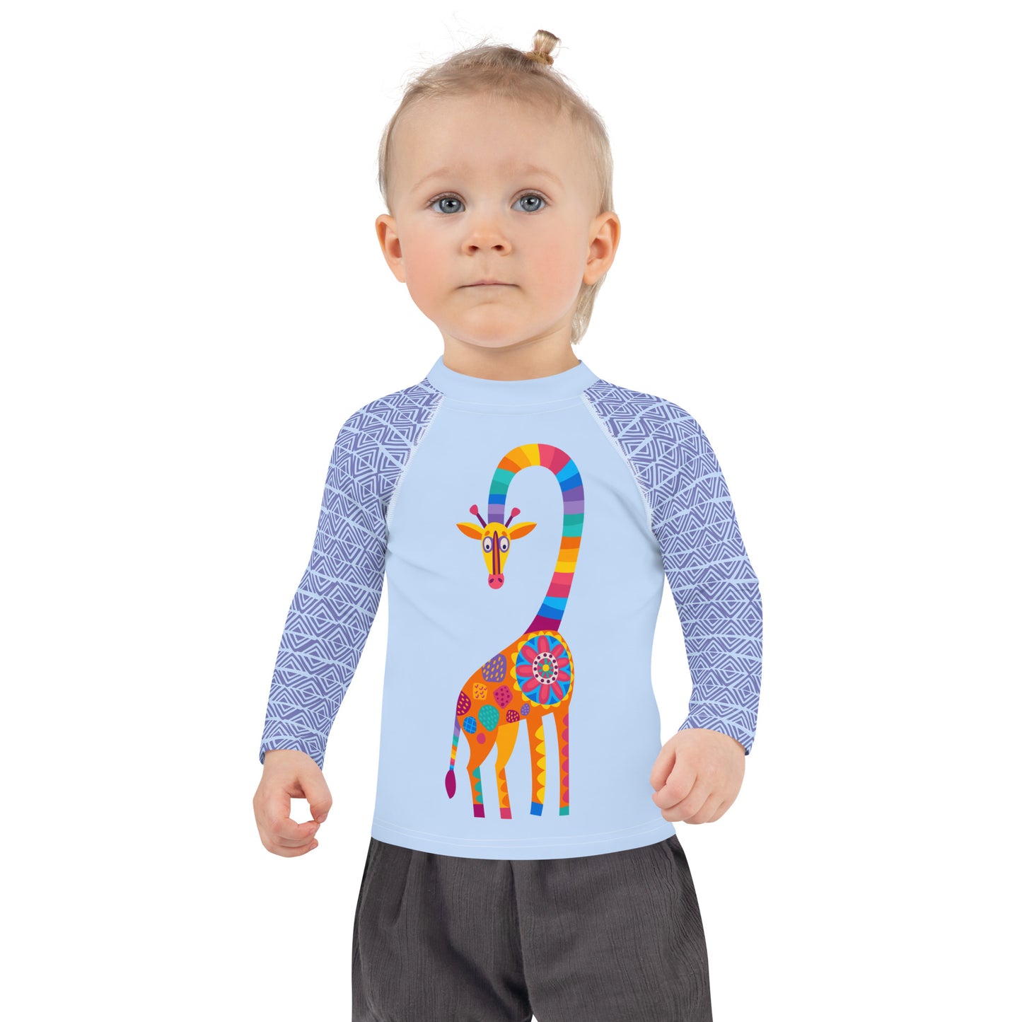 Vibrant Giraffe Kids Rash Guard