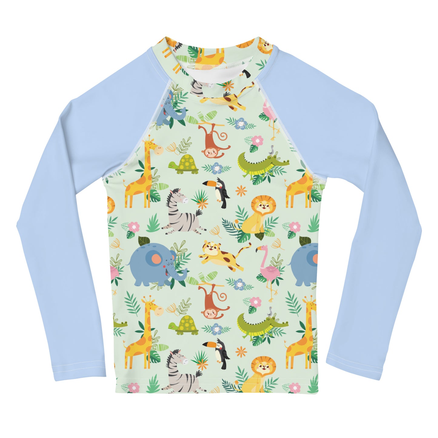 African Animals Kids Rash Guard