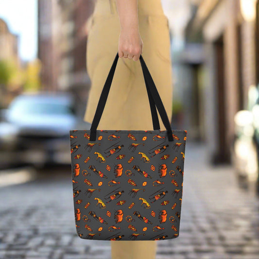 Bushman print tote bag