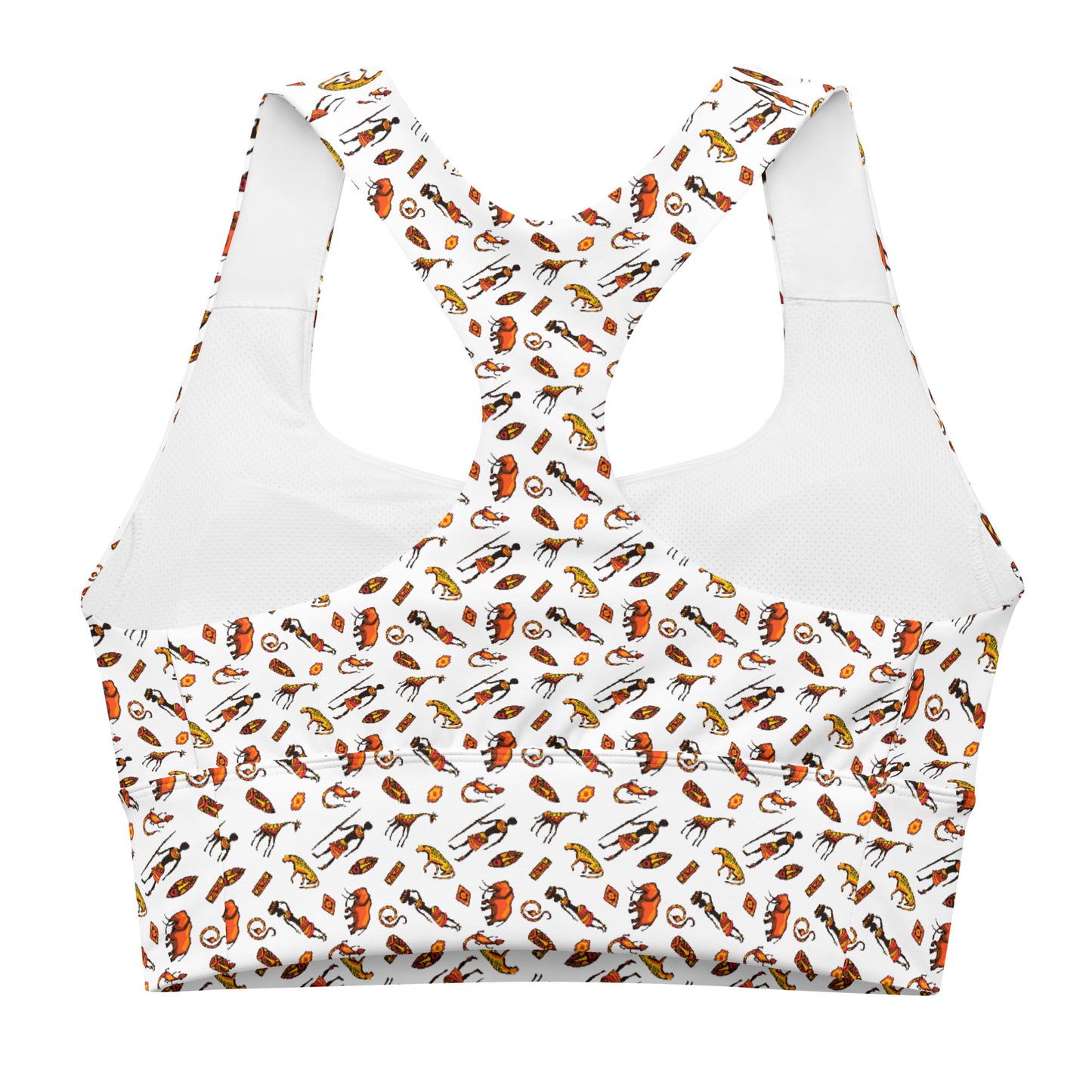 African Bushman & Wildlife Longline sports bra