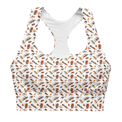 African Bushman & Wildlife Longline sports bra