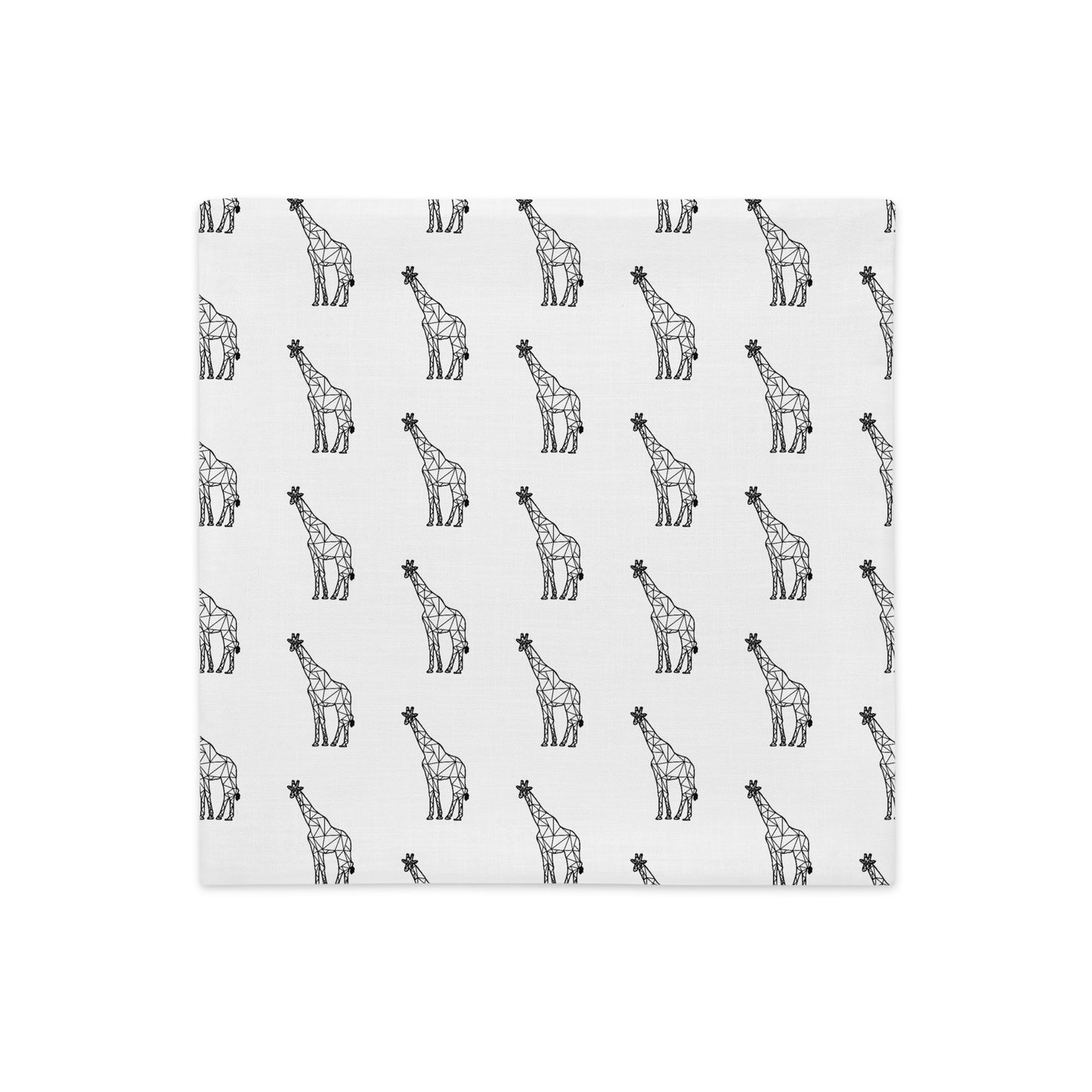 Giraffe Origami Premium Pillow Case - White