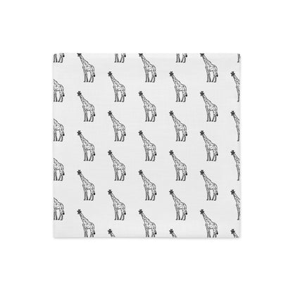 Giraffe Origami Premium Pillow Case - White