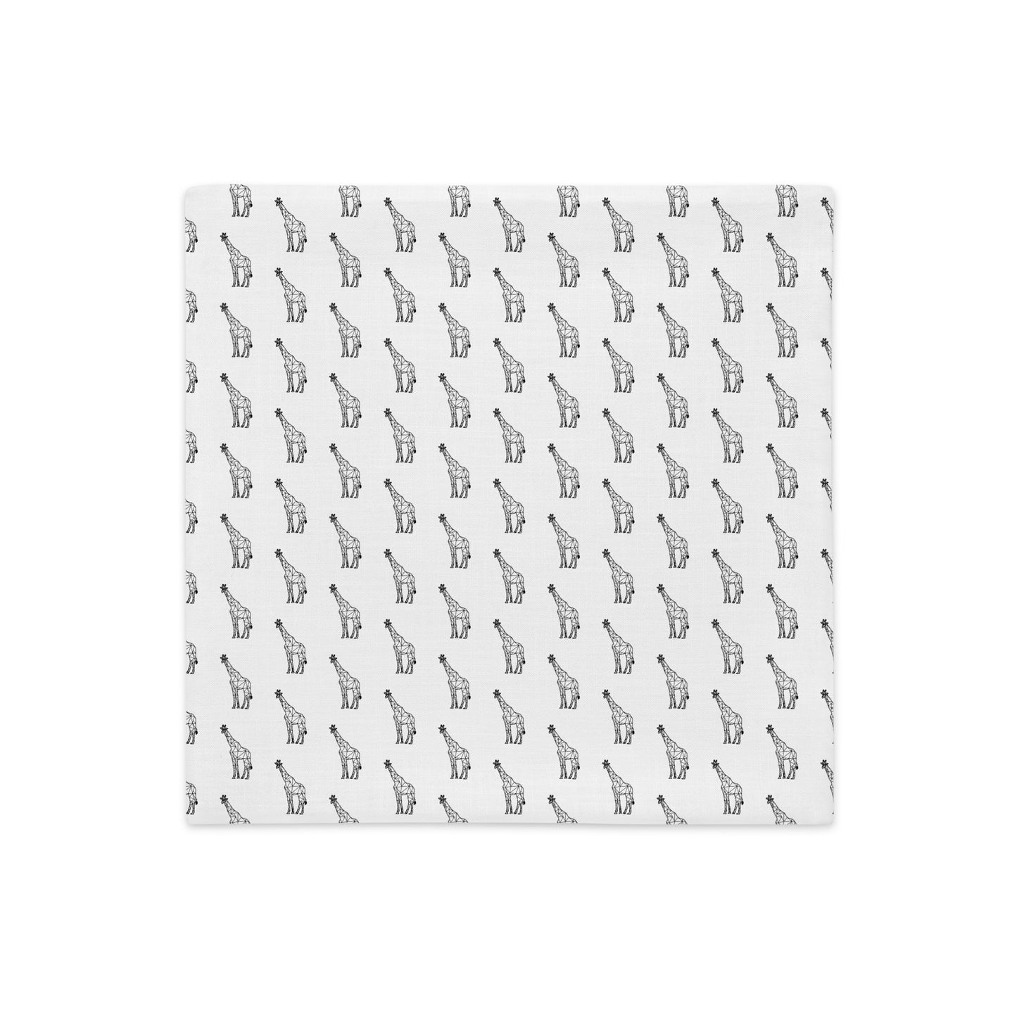 Giraffe Origami Premium Pillow Case - White