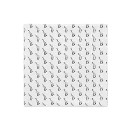 Giraffe Origami Premium Pillow Case - White