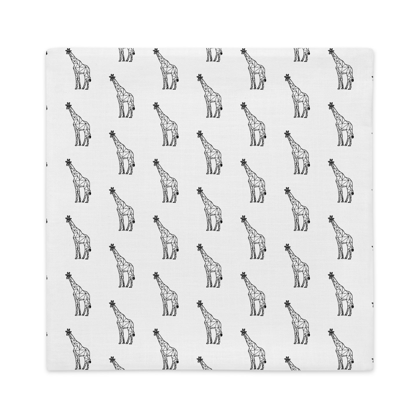 Giraffe Origami Premium Pillow Case - White