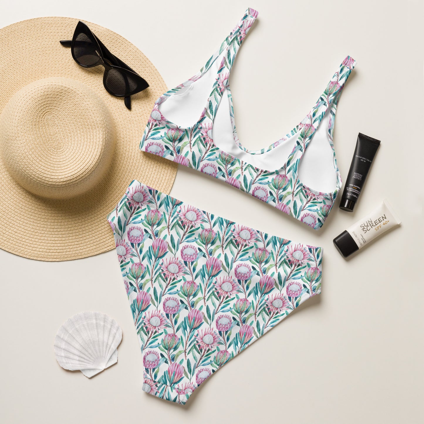 Protea Serene Recycled high-waisted bikini