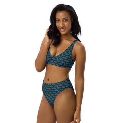 Rhino Origami Recycled high-waisted bikini