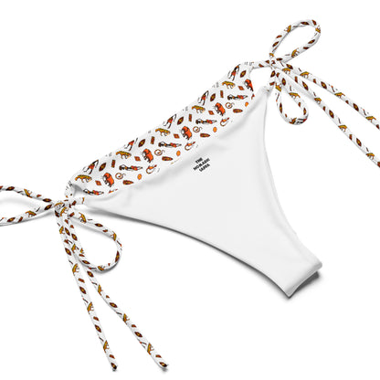 African Bushman & Wildlife recycled string bikini