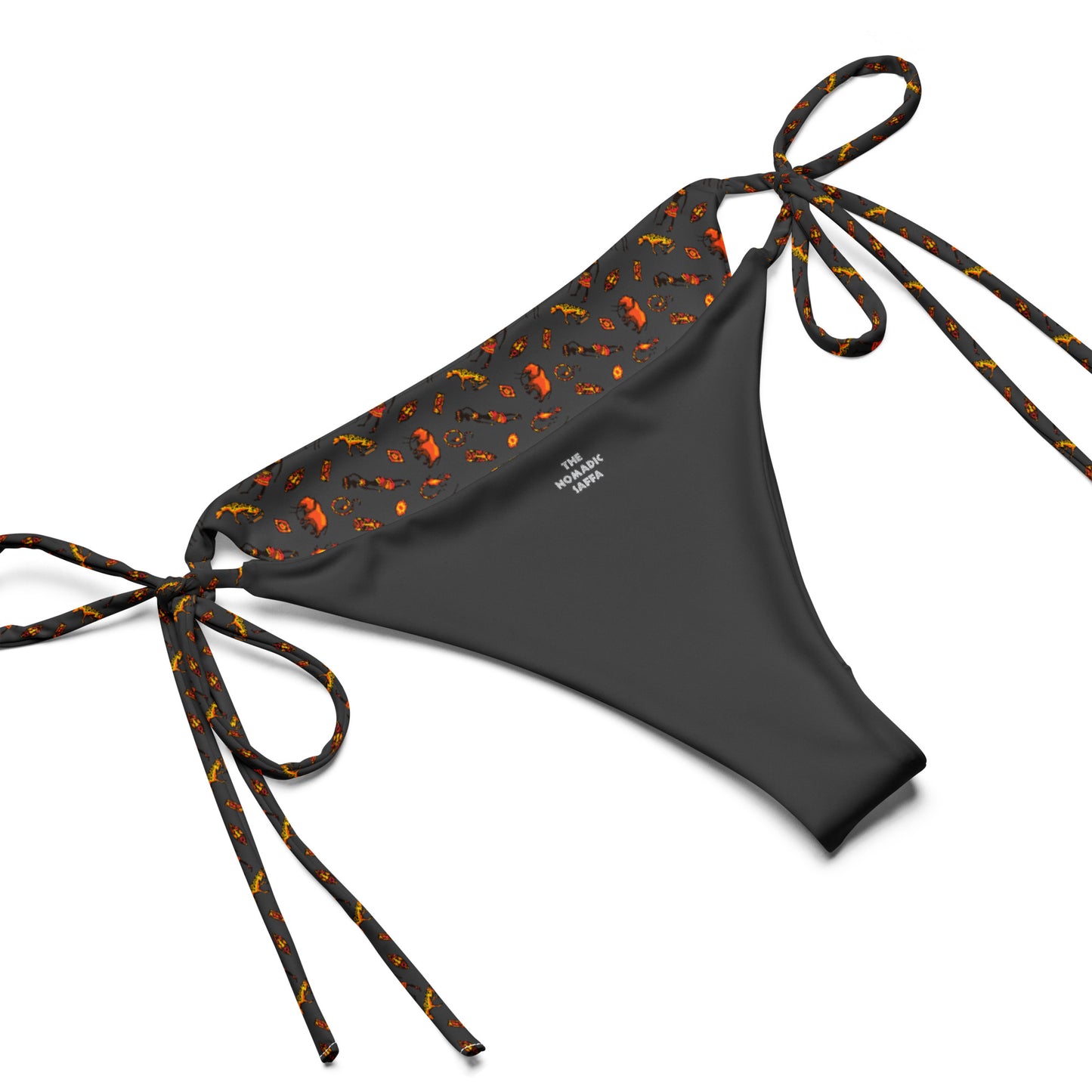 African Bushman & Wildlife recycled string bikini