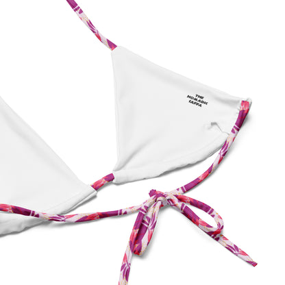 Protea in Pink recycled string bikini