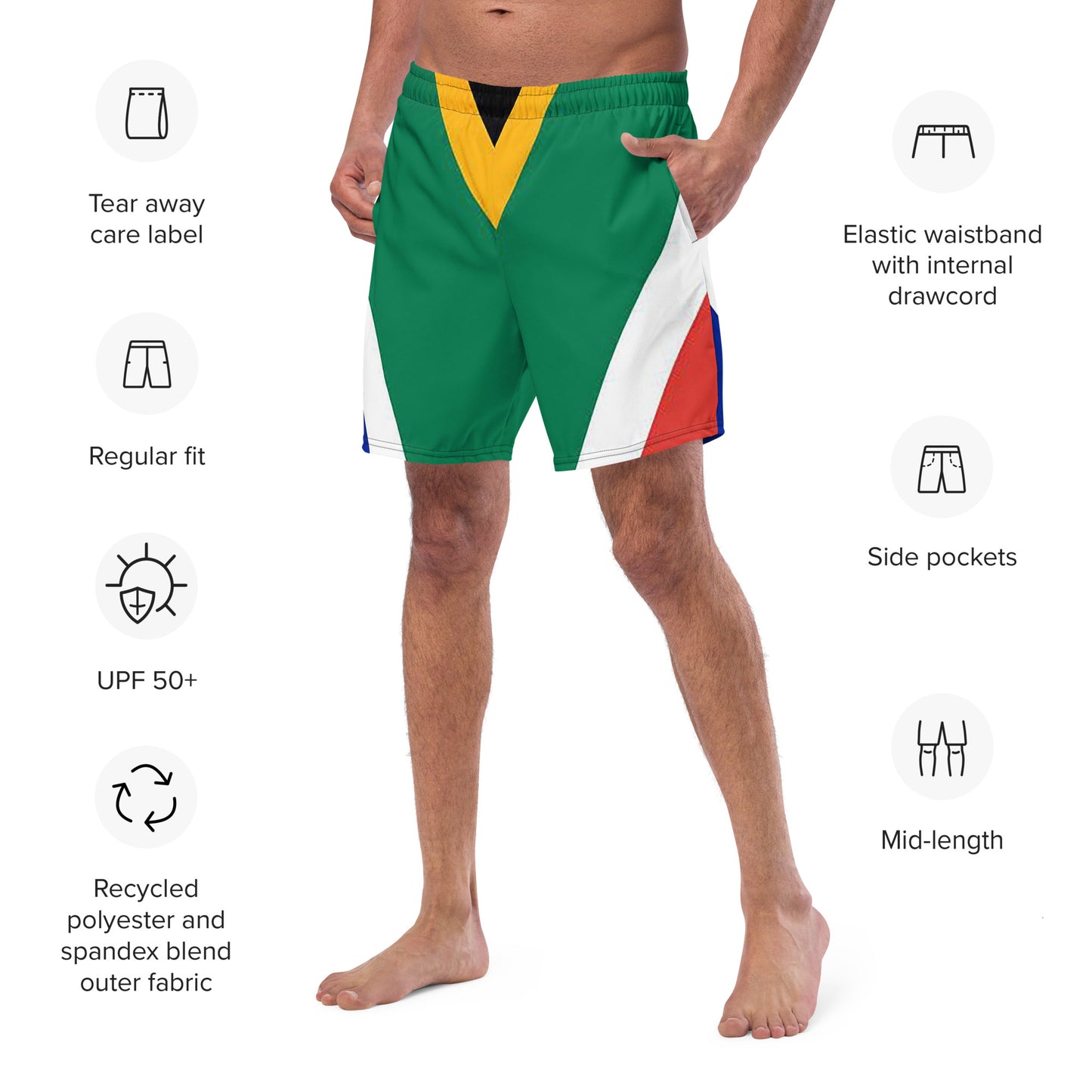 South African flag "Faf" Men's swim trunks