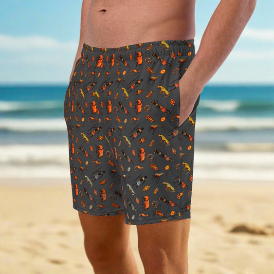 bushman print swim shorts