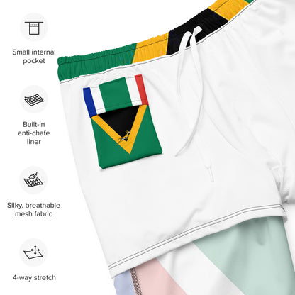 South African flag "Faf" Men's swim trunks