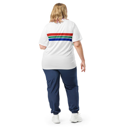 South African Flag Recycled Women's UPF50+ sports jersey - White