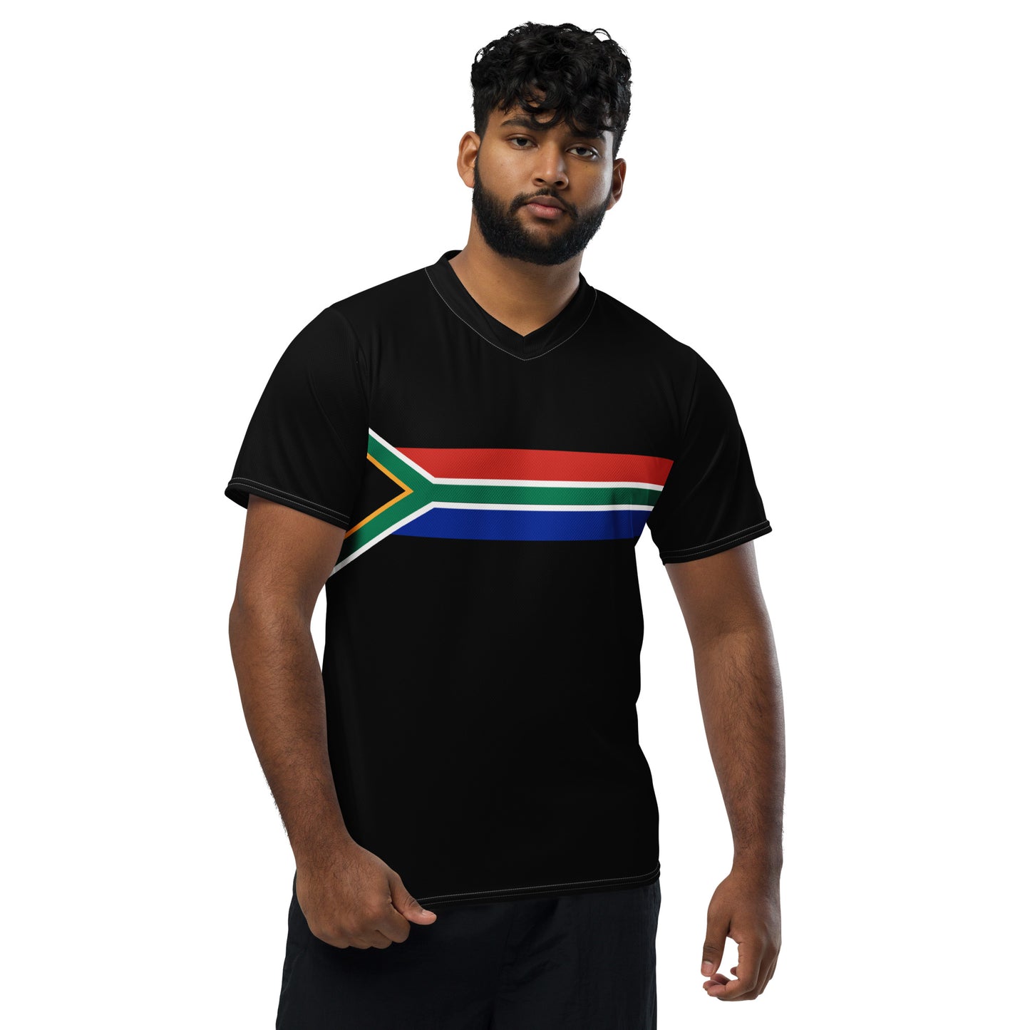 South African Flag Recycled Mens UPF50+ sports jersey