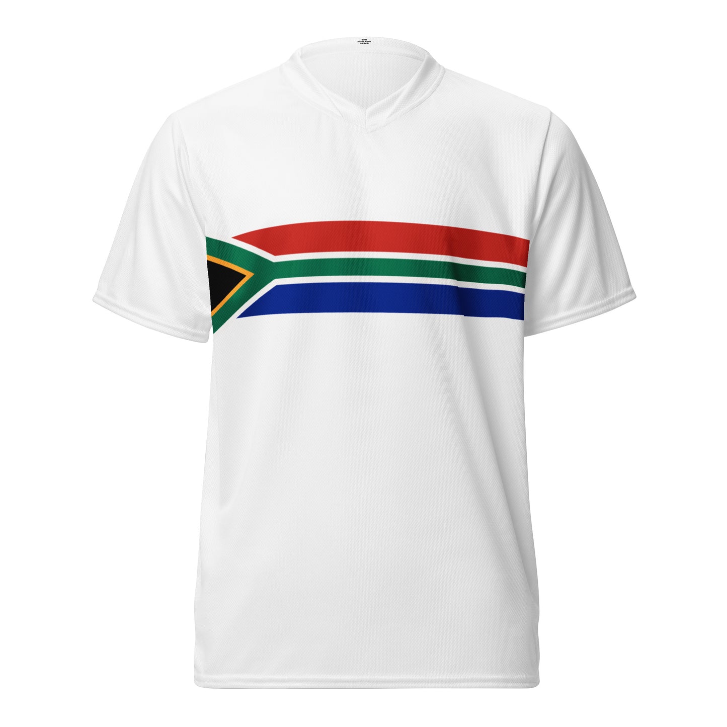 South African Flag Recycled UPF50+ Men's sports jersey - White