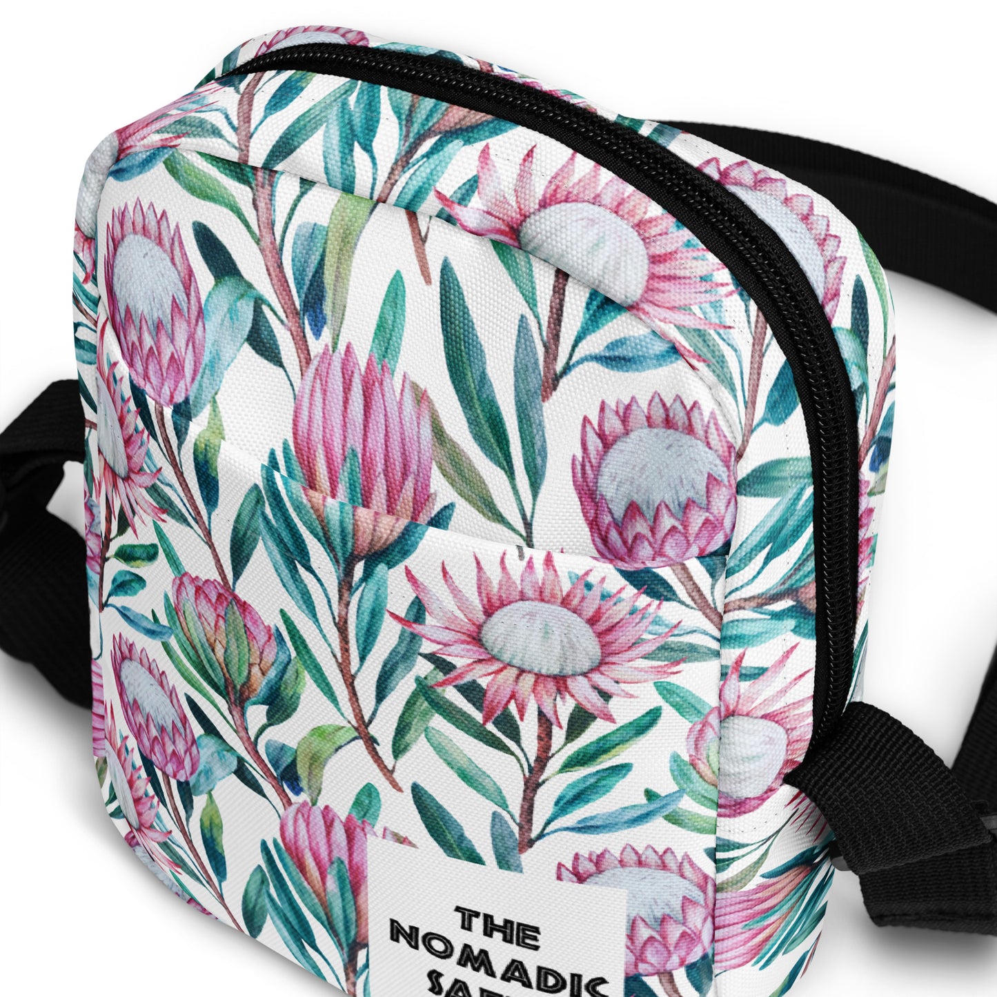 Elegant Protea Utility crossbody bag