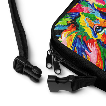 Brave Strong Fearless Lion Utility crossbody bag