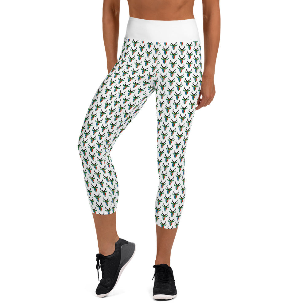 South African Springbok Yoga Capri Leggings